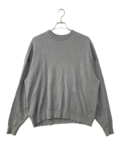 CABAN（キャバン）CABAN (キャバン) コットンカシミヤ クルーネックプルオーバー グレー サイズ:Lの古着・服飾アイテム