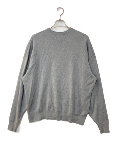 CABAN（キャバン）CABAN (キャバン) コットンカシミヤ クルーネックプルオーバー グレー サイズ:Lの古着・服飾アイテム
