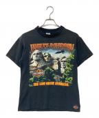 HOLOUBEK BRANDホロウベック ブランド）の古着「Harley Davidson プリントTシャツ」｜ブラック