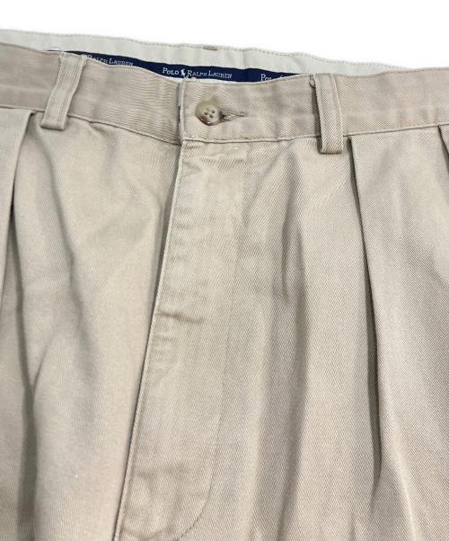 POLO RALPH LAUREN（ポロ・ラルフローレン）POLO RALPH LAUREN (ポロ・ラルフローレン) 2タックポロチノパンツ ベージュ サイズ:33の古着・服飾アイテム