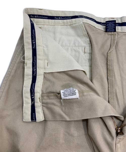 POLO RALPH LAUREN（ポロ・ラルフローレン）POLO RALPH LAUREN (ポロ・ラルフローレン) 2タックポロチノパンツ ベージュ サイズ:33の古着・服飾アイテム