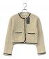 anuans（アニュアンス）の古着「クラシカルノーカラーニットジャケット」｜アイボリー
