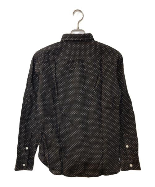 RRL（ダブルアールエル）RRL (ダブルアールエル) コットンリネン ドットシャツ ブラック×オレンジ サイズ:xsの古着・服飾アイテム