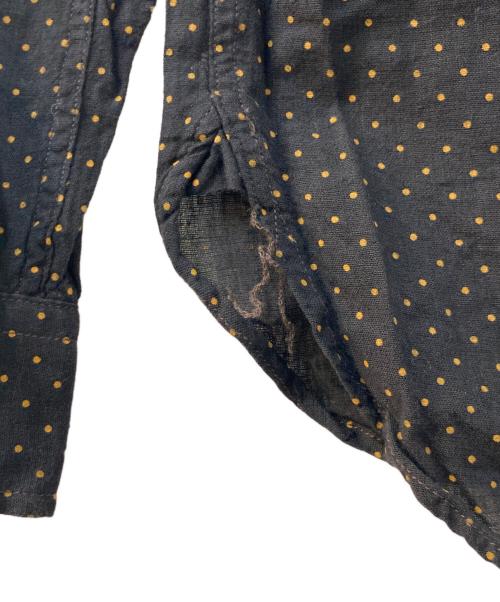RRL（ダブルアールエル）RRL (ダブルアールエル) コットンリネン ドットシャツ ブラック×オレンジ サイズ:xsの古着・服飾アイテム