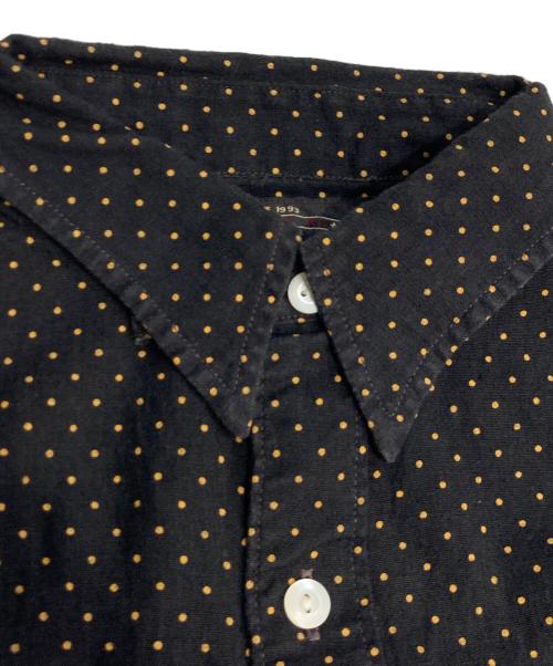 RRL（ダブルアールエル）RRL (ダブルアールエル) コットンリネン ドットシャツ ブラック×オレンジ サイズ:xsの古着・服飾アイテム