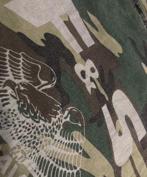 HARLEY-DAVIDSON（ハーレーダビッドソン）HARLEY-DAVIDSON (ハーレーダビッドソン) ロゴプリントカモ柄Tシャツ グリーン サイズ:Lの古着・服飾アイテム