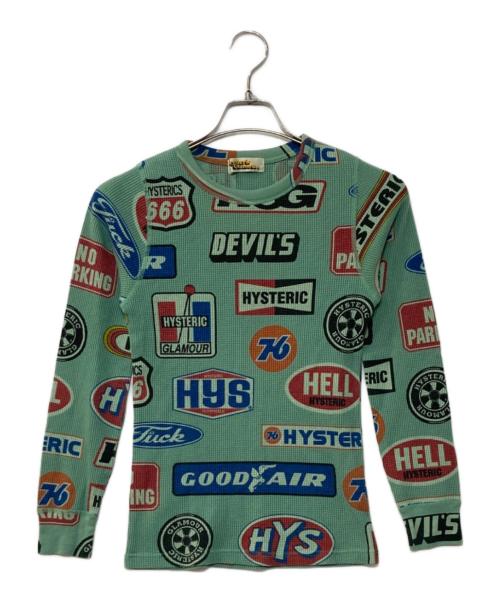 Hysteric Glamour（ヒステリックグラマー）Hysteric Glamour (ヒステリックグラマー) 総柄プリントサーマルカットソー グリーン サイズ:FREEの古着・服飾アイテム
