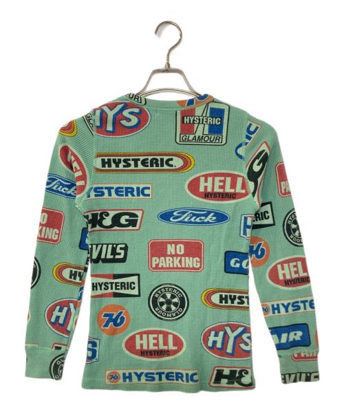 Hysteric Glamour（ヒステリックグラマー）Hysteric Glamour (ヒステリックグラマー) 総柄プリントサーマルカットソー グリーン サイズ:FREEの古着・服飾アイテム