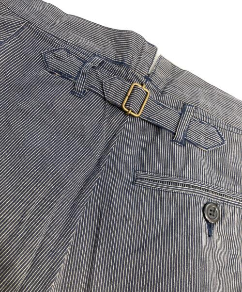 DRIES VAN NOTEN（ドリスヴァンノッテン）DRIES VAN NOTEN (ドリスヴァンノッテン) ストライプハーフパンツ ネイビー×ホワイト サイズ:50の古着・服飾アイテム