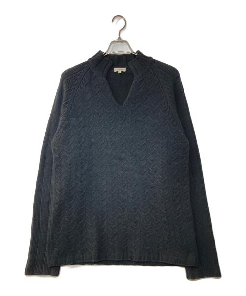 DRIES VAN NOTEN（ドリスヴァンノッテン）DRIES VAN NOTEN (ドリスヴァンノッテン) ケーブルニット ブラック サイズ:Mの古着・服飾アイテム