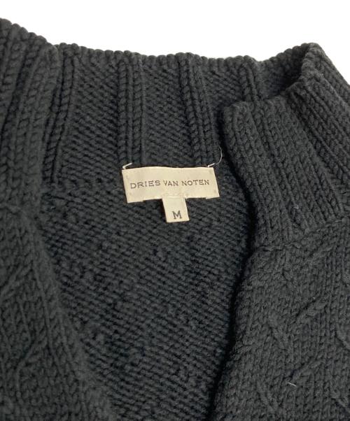 DRIES VAN NOTEN（ドリスヴァンノッテン）DRIES VAN NOTEN (ドリスヴァンノッテン) ケーブルニット ブラック サイズ:Mの古着・服飾アイテム
