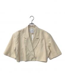 CLANE（クラネ）の古着「CROPPED TAILRED JACKET クロップドテーラードジャケット」｜ベージュ