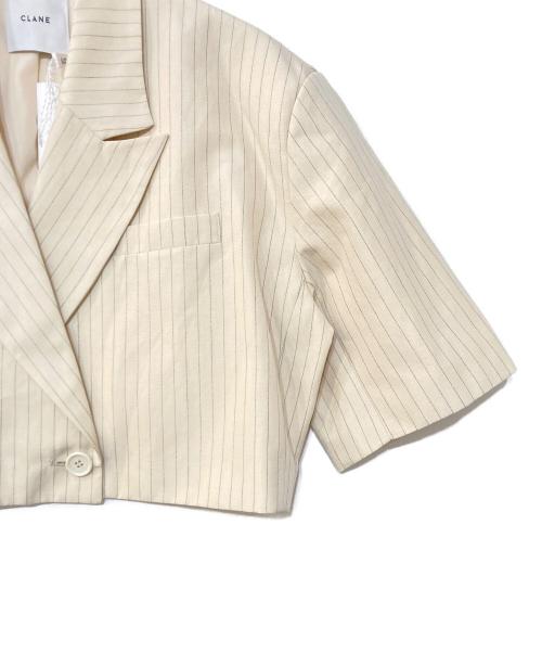 CLANE（クラネ）CLANE (クラネ) CROPPED TAILRED JACKET クロップドテーラードジャケット ベージュ サイズ:2の古着・服飾アイテム