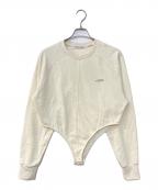 PRANK PROJECTプランクプロジェクト）の古着「Sweatshirt Bodysuit スウェットボディースーツ」｜ベージュ