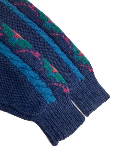 CHAPS RALPH LAUREN（チャップス ラルフローレン）CHAPS RALPH LAUREN (チャップス ラルフローレン) 80`Sハンドニット ネイビー サイズ:Lの古着・服飾アイテム