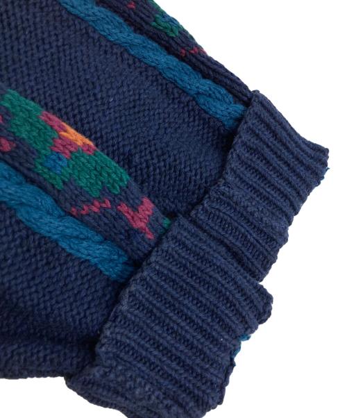 CHAPS RALPH LAUREN（チャップス ラルフローレン）CHAPS RALPH LAUREN (チャップス ラルフローレン) 80`Sハンドニット ネイビー サイズ:Lの古着・服飾アイテム