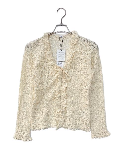 CODE A（コードエー）CODE A (コードエー) fluffy lace blouse フラッフィーレースブラウス ホワイト サイズ:Fの古着・服飾アイテム