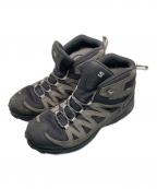SALOMONサロモン）の古着「X WARD LEATHER MID GTX」｜グレー