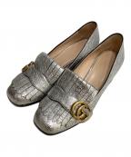 GUCCIグッチ）の古着「GGマーモントタッセルローファー」｜シルバー