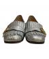 中古・古着 GUCCI (グッチ) GGマーモントタッセルローファー シルバー サイズ:34 1/2：18000円