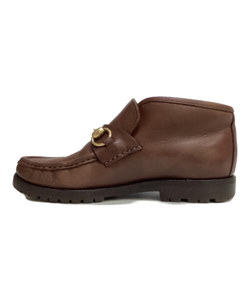 GUCCI（グッチ）GUCCI (グッチ) ホースビットチャッカローファー ブラウン サイズ:35の古着・服飾アイテム