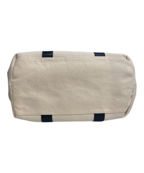 CELERI（セルリ）CELERI (セルリ) TOTE BAG レザー＆キャンバス リバーシブルトートバッグ ネイビー×ホワイトの古着・服飾アイテム