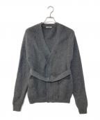 AURALEEオーラリー）の古着「MILLED FRENCH MERINO RIB KNIT CARDIGAN カーディガン」｜グレー