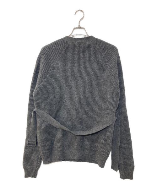 AURALEE（オーラリー）AURALEE (オーラリー) MILLED FRENCH MERINO RIB KNIT CARDIGAN カーディガン グレー サイズ:1の古着・服飾アイテム