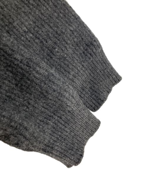 AURALEE（オーラリー）AURALEE (オーラリー) MILLED FRENCH MERINO RIB KNIT CARDIGAN カーディガン グレー サイズ:1の古着・服飾アイテム