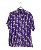 EVISUエヴィス）の古着「骸骨柄アロハシャツ」｜パープル