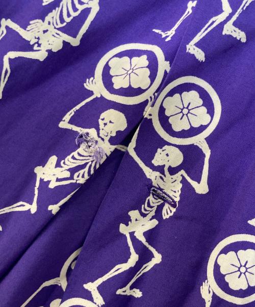 EVISU（エヴィス）EVISU (エヴィス) 骸骨柄アロハシャツ パープル サイズ:40の古着・服飾アイテム