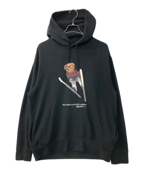 POLO RALPH LAUREN（ポロ・ラルフローレン）POLO RALPH LAUREN (ポロ・ラルフローレン) ポロベアーフーディ ブラック サイズ:XLの古着・服飾アイテム