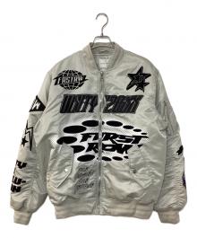 FIRST ROW（ファーストロウ）の古着「MA-1 Bomber Jacket MA-1ジャケット」｜グレー
