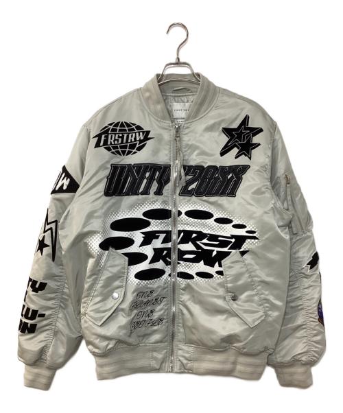 FIRST ROW（ファーストロウ）FIRST ROW (ファーストロウ) MA-1 Bomber Jacket MA-1ジャケット グレー サイズ:XLの古着・服飾アイテム