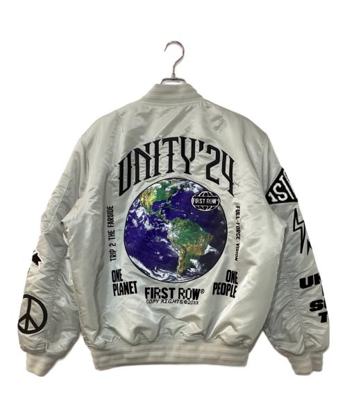 FIRST ROW（ファーストロウ）FIRST ROW (ファーストロウ) MA-1 Bomber Jacket MA-1ジャケット グレー サイズ:XLの古着・服飾アイテム