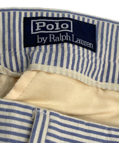 POLO RALPH LAUREN（ポロ・ラルフローレン）POLO RALPH LAUREN (ポロ・ラルフローレン) シアサッカーストライプパンツ ブルー サイズ:91の古着・服飾アイテム