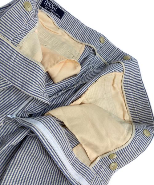 POLO RALPH LAUREN（ポロ・ラルフローレン）POLO RALPH LAUREN (ポロ・ラルフローレン) シアサッカーストライプパンツ ブルー サイズ:91の古着・服飾アイテム