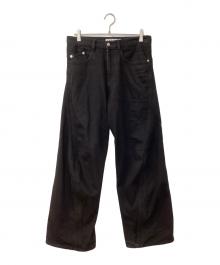 NVRFRGT（ネヴァーフォーゲット）の古着「3D TWISTED WIDE LEG JEANS 3D ツイステッド ワイド レッグ ジーンズ デニム パンツ」｜ブラック
