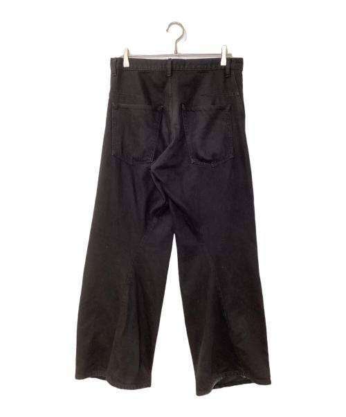 NVRFRGT（ネヴァーフォーゲット）NVRFRGT (ネヴァーフォーゲット) 3D TWISTED WIDE LEG JEANS 3D ツイステッド ワイド レッグ ジーンズ デニム パンツ ブラック サイズ:2の古着・服飾アイテム