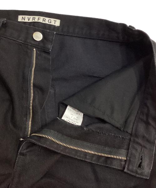 NVRFRGT（ネヴァーフォーゲット）NVRFRGT (ネヴァーフォーゲット) 3D TWISTED WIDE LEG JEANS 3D ツイステッド ワイド レッグ ジーンズ デニム パンツ ブラック サイズ:2の古着・服飾アイテム