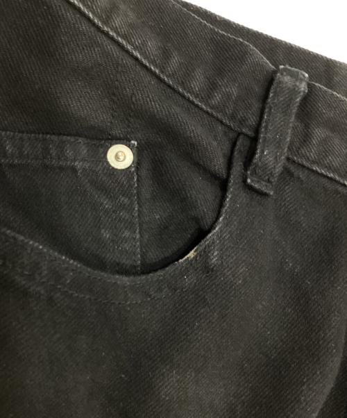 NVRFRGT（ネヴァーフォーゲット）NVRFRGT (ネヴァーフォーゲット) 3D TWISTED WIDE LEG JEANS 3D ツイステッド ワイド レッグ ジーンズ デニム パンツ ブラック サイズ:2の古着・服飾アイテム