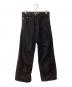 NVRFRGT（ネヴァーフォーゲット）の古着「3D TWISTED WIDE LEG JEANS 3D ツイステッド ワイド レッグ ジーンズ デニム パンツ」｜ブラック