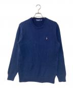 RALPH LAURENラルフローレン）の古着「ロゴクルーネックニット」｜ネイビー