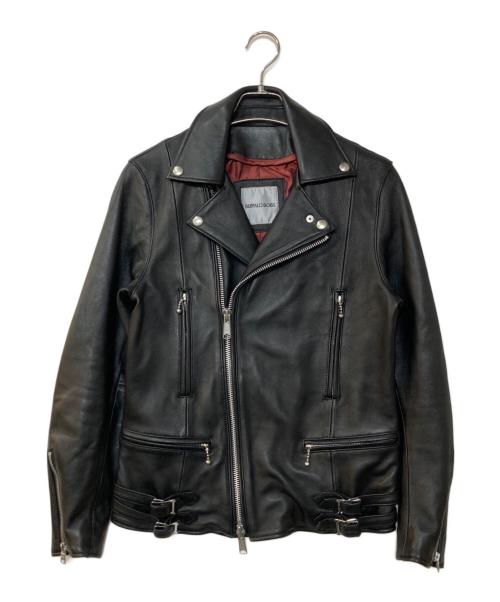 BUFFALO BOBS（バッファローボブズ）BUFFALO BOBS (バッファローボブズ) THUNDERBOLT-HVY SHEEP ダブルレザージャケット ブラック サイズ:2の古着・服飾アイテム