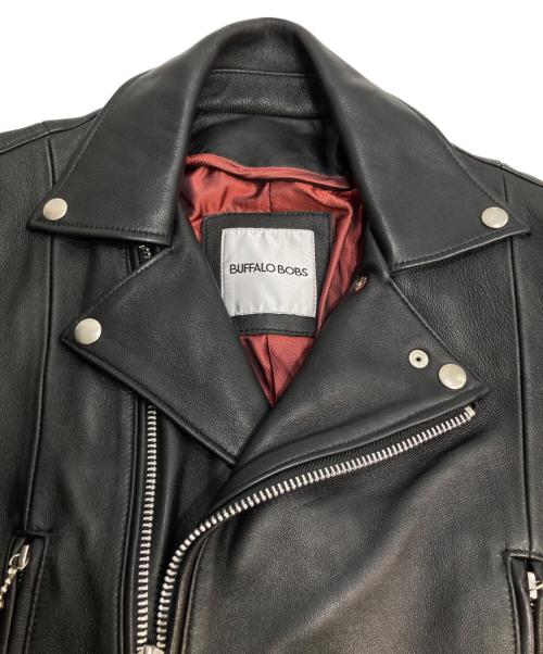BUFFALO BOBS（バッファローボブズ）BUFFALO BOBS (バッファローボブズ) THUNDERBOLT-HVY SHEEP ダブルレザージャケット ブラック サイズ:2の古着・服飾アイテム