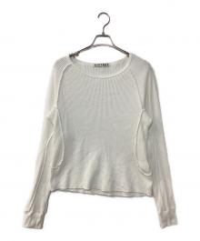 NVRFRGT（ネヴァーフォーゲット）の古着「Waffle Thermal Long Sleeve T-shirt ワッフル サーマル ロングスリーブ」｜ホワイト