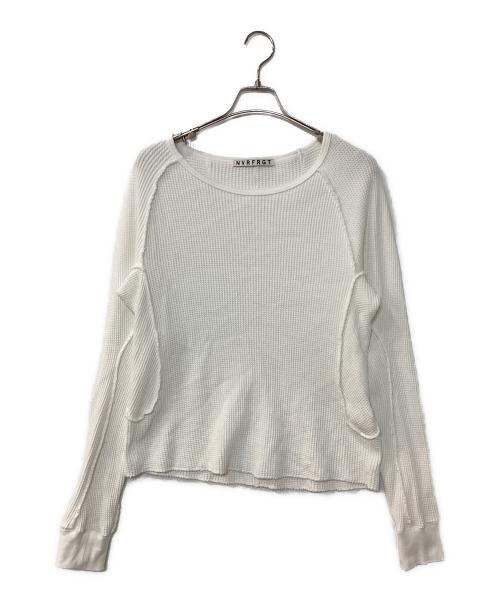 NVRFRGT（ネヴァーフォーゲット）NVRFRGT (ネヴァーフォーゲット) Waffle Thermal Long Sleeve T-shirt ワッフル サーマル ロングスリーブ ホワイト サイズ:3の古着・服飾アイテム