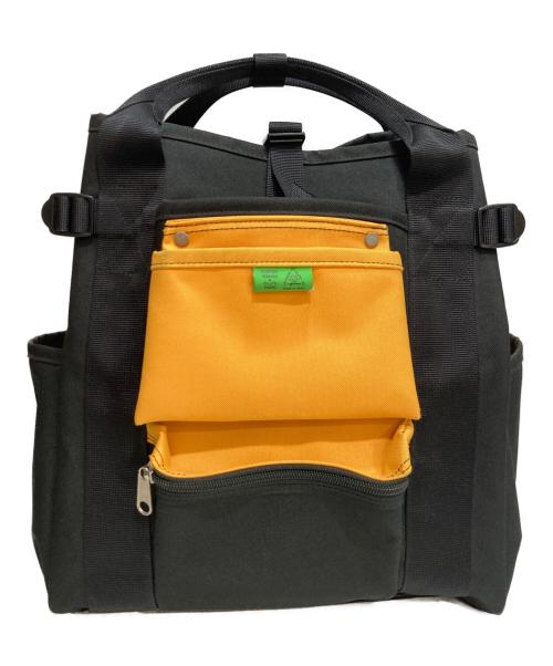 PORTER（ポーター）PORTER (ポーター) UNION RUCKSACK ブラック×イエローの古着・服飾アイテム