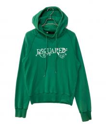 DSQUARED2（ディースクエアード）の古着「ロゴプリントパーカー」｜グリーン