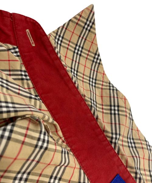 BURBERRY BLUE LABEL（バーバリー ブルー レーベル）BURBERRY BLUE LABEL (バーバリー ブルー レーベル) ホースロゴチェックシャツ ベージュ サイズ:38の古着・服飾アイテム